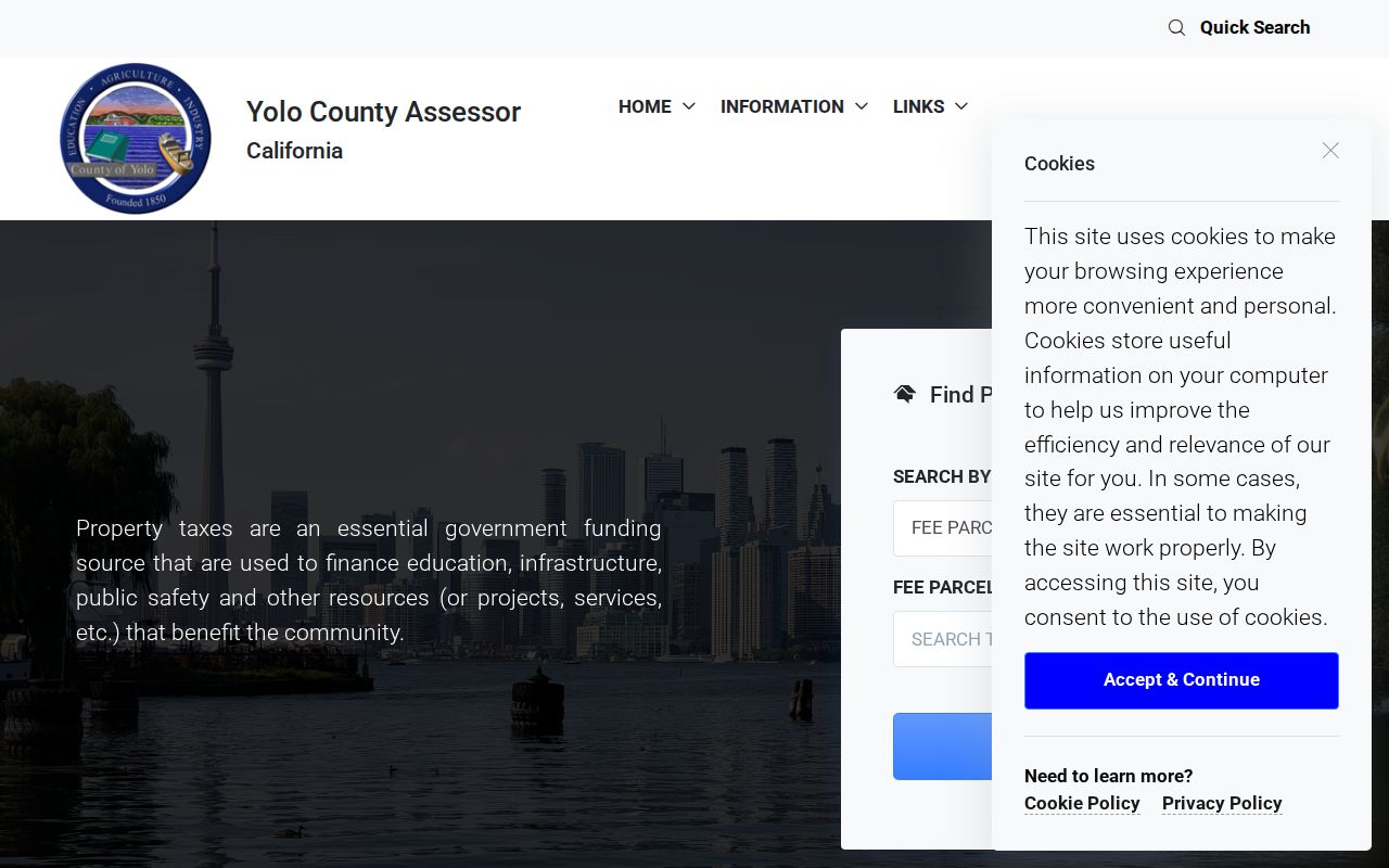 Woodland people search using the Yolo assessor portal