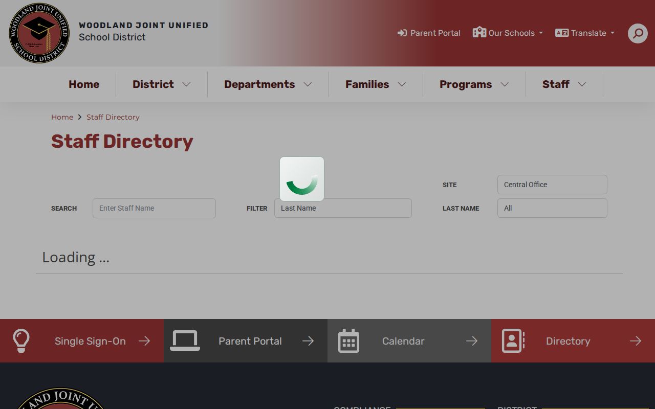 Woodland people directories school district staff entry